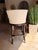 Century Furniture Century Ivory Leather Bar Stool With Wood Legs For Sale - Image 4 of 5