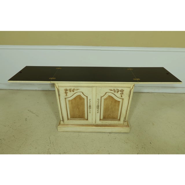 Thomasville Country French Flip Top Oak Server Cabinet For Sale In Philadelphia - Image 6 of 12