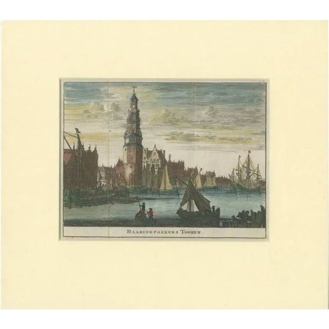 Mid 18th Century Ratelband, Haringpakkerstoren in Amsterdam, 1737, Paper For Sale - Image 5 of 5