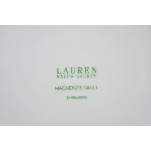 Late 20th Century Lauren Ralph Lauren "Mackenzie Quilt" 3 Pc Bone China Children's "Abc" Dish Set For Sale - Image 14 of 18