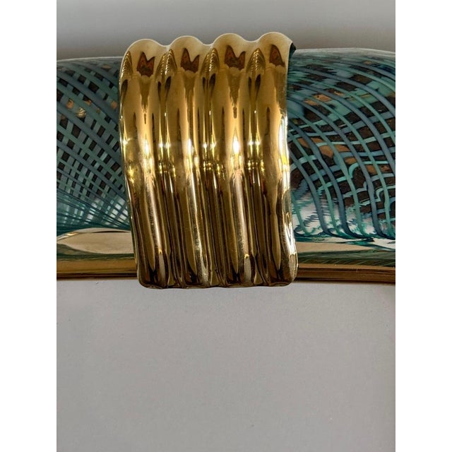 Glass Blue Murano Glass Photo Frame with Filigree, 2000s For Sale - Image 7 of 13