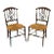 19th Century Saber Leg Rush Side Chairs—A Pair For Sale