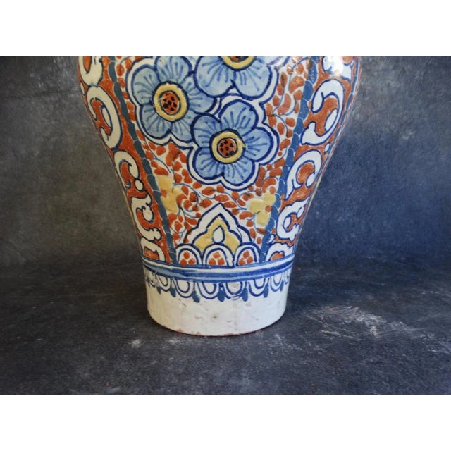 Mexican 1930s Talavera Decorated Vase For Sale - Image 3 of 8