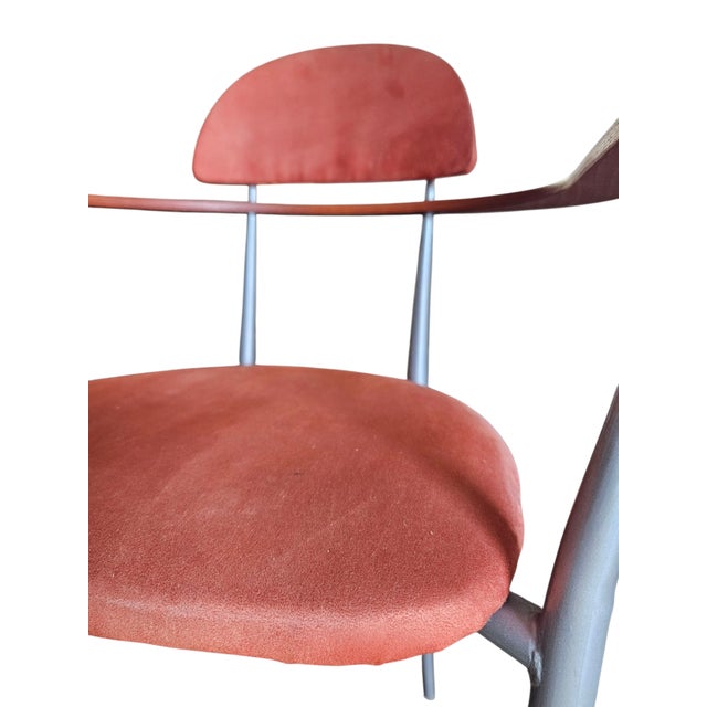 Wood 1980s Attributed to Post Modern Italian Pair of "Stiletto" Chairs For Sale - Image 7 of 11