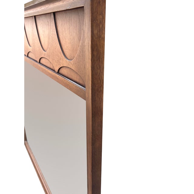 Broyhill Brasilia Broyhill Brasilia Wall Mirror in Vintage Mid Century Modern Style For Sale - Image 4 of 4