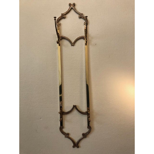 Gold Vintage Italian Hollywood Regency Wall-Mounted Coat Racks, 1960s, Set of 2 For Sale - Image 8 of 18