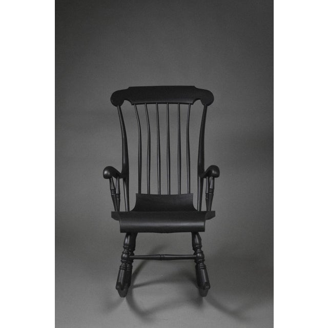 Black Early 20th Century Scandinavian Gungstol Rocking Chair For Sale - Image 8 of 11