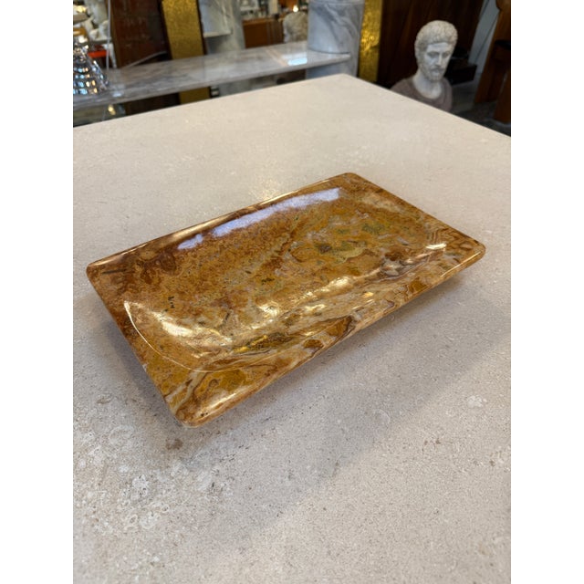 Italian Mid-Century Polished Marble Tray, 1970s For Sale - Image 4 of 7