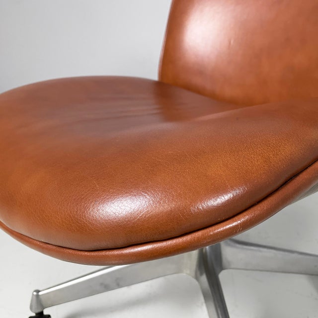 Brown Italian Modern Office Chairs by Ico Parisi for Mim, 1970s, Set of 8 For Sale - Image 8 of 18