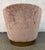 Vintage Modern Barrel Swivel Accent Chair in Blush Textured Velvet For Sale - Image 11 of 12