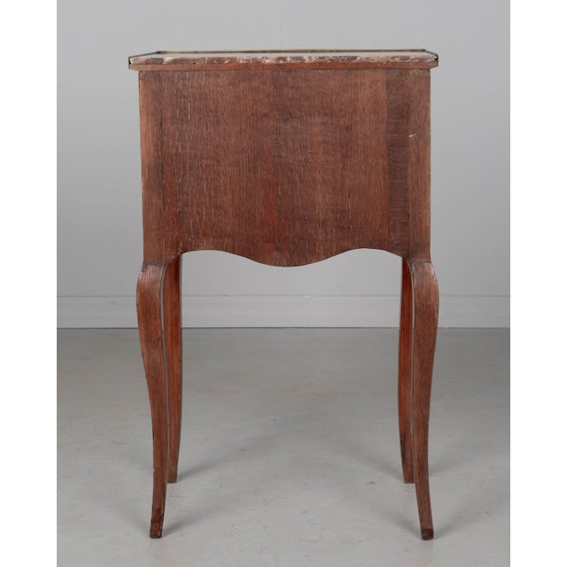 Louis XVI Style Marble Top Nightstand or Side Table For Sale - Image 4 of 9