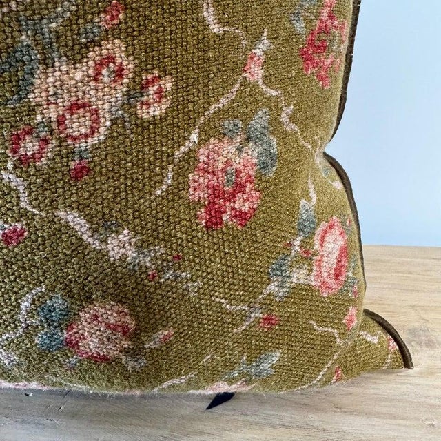 Not Yet Made - Made To Order French Linen Floral Pillow With Down Insert Made in France For Sale - Image 5 of 6