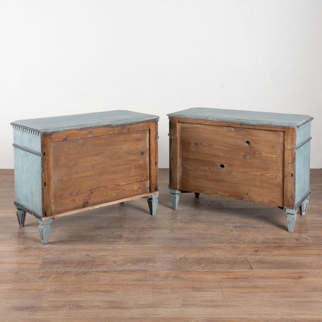19th Century Blue Painted Swedish Gustavian Chest of Drawers For Sale - Image 16 of 16