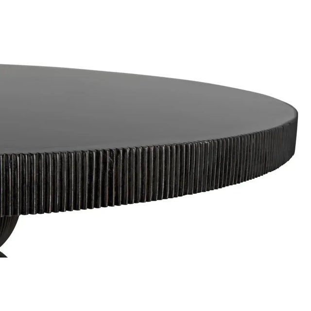 Not Yet Made - Made To Order NOIR Portobello Dining Table, Hand Rubbed Black with Light Brown Trim For Sale - Image 5 of 5