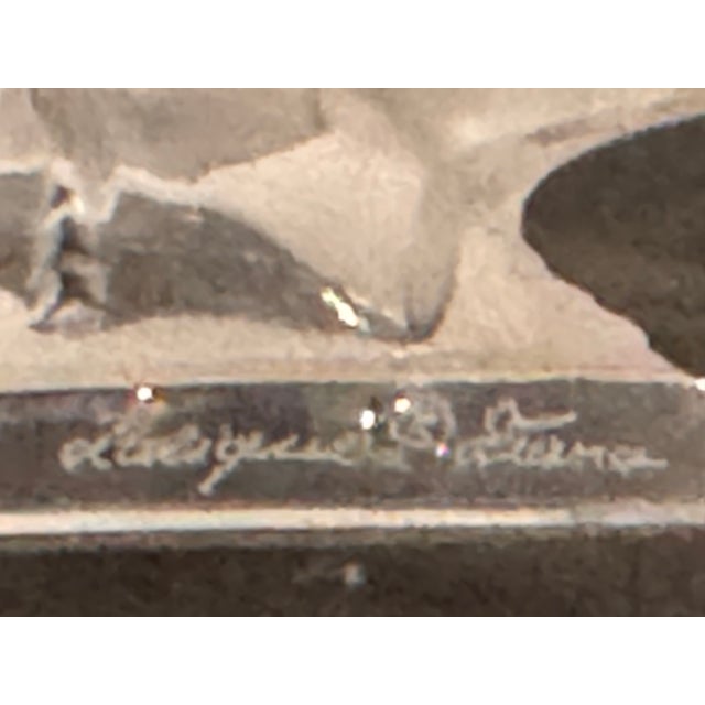 1980s Lalique Frosted Crystal Bird Figurine For Sale - Image 9 of 9