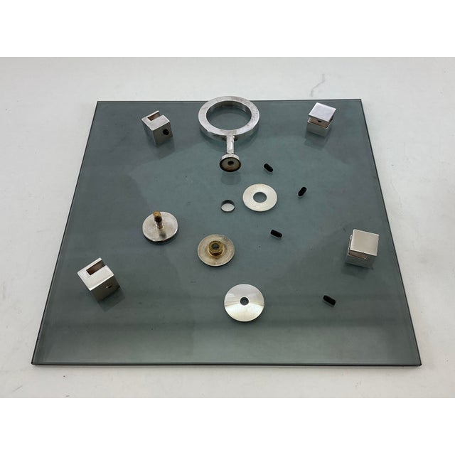 Square Plateau À Fromage - Cheese Tray/Board With Silver Cheese Knife. For Sale In New York - Image 6 of 7