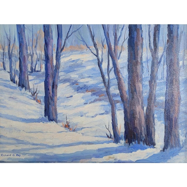 A fine pair of vintage oil painting in fine gold leaf frames. Each measures 21 by 17 inches and in excellent condition. I...