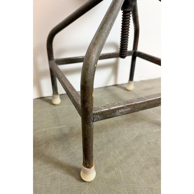 Industrial Iron Adjustable Swivel Stool, 1960s For Sale - Image 17 of 18