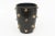 1960s Vintage Italian Alvino Bagni for Bitossi Black Ceramic Bowl and Vase With Gold Plated Studs, 1960's For Sale - Image 5 of 12