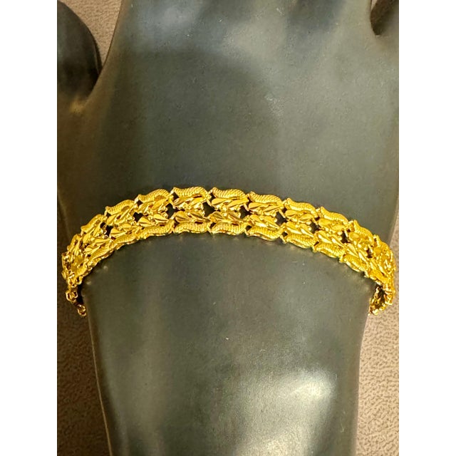 Multi Link 24 Karat Pure Yellow Gold Solid Bracelet, 15.4 Gm, Unisex , 7 INCH For Sale In New York - Image 6 of 18