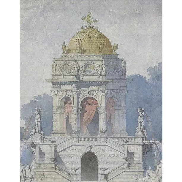 Artist: Emmanuel Brune Title: Pavillion D'agrement sur un Etang Year: 1989 Signed: No Medium: Offset Lithograph Paper...