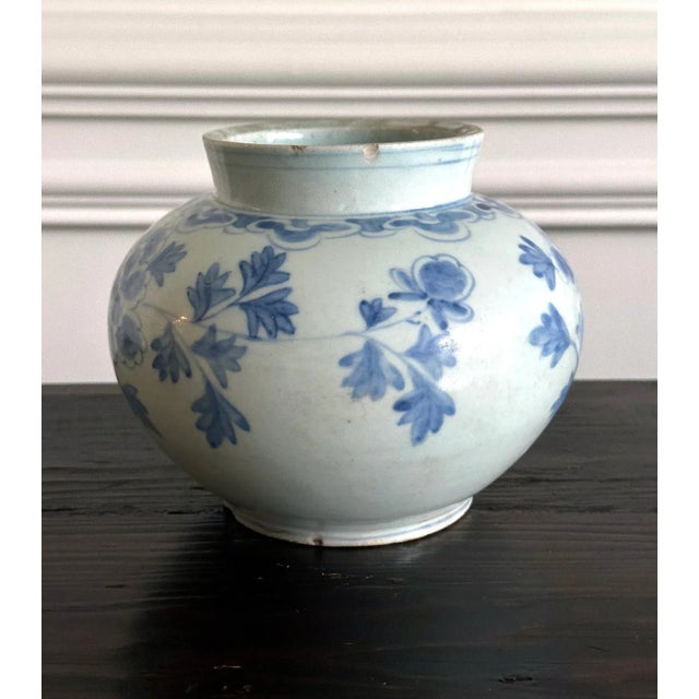 Antique Korean Porcelain Peony Jar Joseon Dynasty For Sale In Atlanta - Image 6 of 12