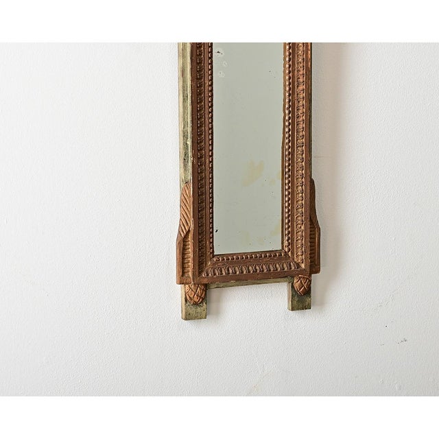 French French 18th Century Louis XVI Style Hand-Carved Giltwood Mirror For Sale - Image 3 of 9