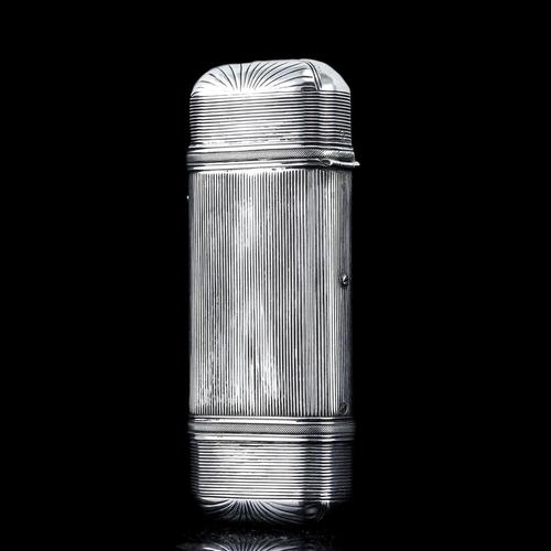 Antique Dutch Reeded Silver Cigar Cheroot Case, 19th Century For Sale - Image 13 of 18