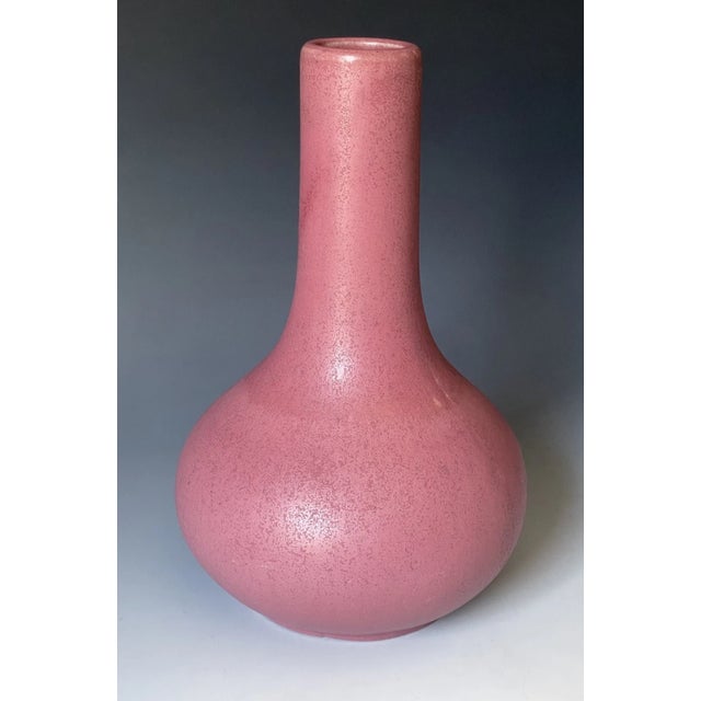 Ceramic Antique Arts & Crafts Era Mulberry Fulper Glazed Art Pottery Vase Early 20th C. For Sale - Image 7 of 10