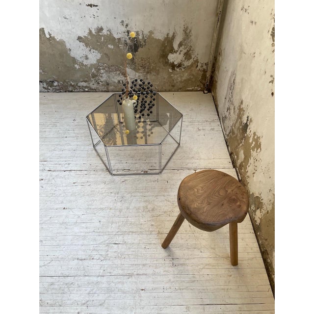 Hexagonal Glass and Chrome Coffee Table by Poul Cadovius, 1970s For Sale - Image 18 of 18