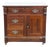 Antique Victorian Eastlake Walnut Burl Marble Washstand Chest Cabinet Stand For Sale