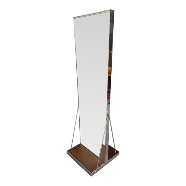 Bauhaus Style Double Sided Chrome Floor Mirror For Sale