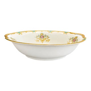 Vintage 1930s Noritake Tiffany Pattern Porcelain Serving Bowl For Sale