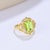 Contemporary Kai Renaissance Peridot Diamond Cocktail Ring in 14k Solid Gold - Size 6 For Sale - Image 3 of 9