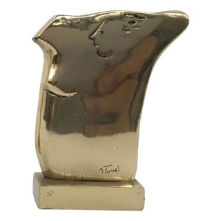 Italian Bronze Abstract Sculpture by Ottorino Tonelli, 1980 For Sale