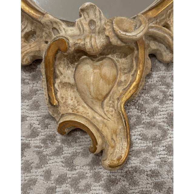 Ecru Semon Bache Plaster Rococo Mirror 1960s For Sale - Image 8 of 9