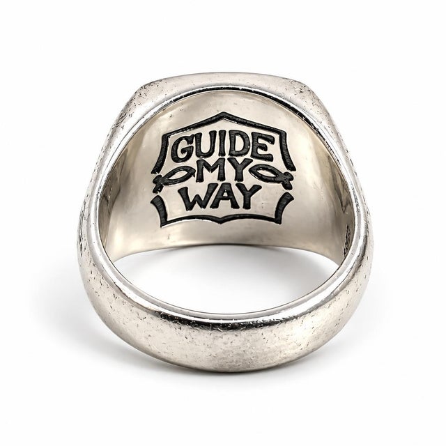 Crafted in solid sterling silver, this authentic James Avery "Guide My Way" ring features a bold, intricately sculpted...