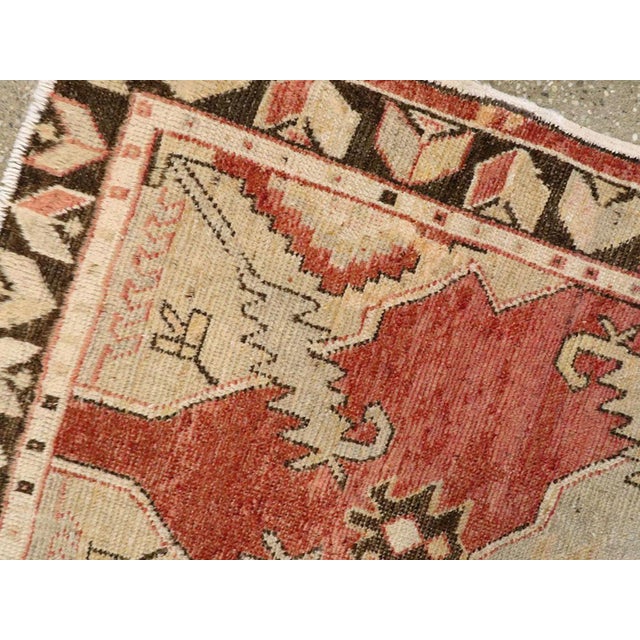 Galerie Shabab Collection Mid-20th Century Turkish Oushak Throw Rug For Sale - Image 4 of 6
