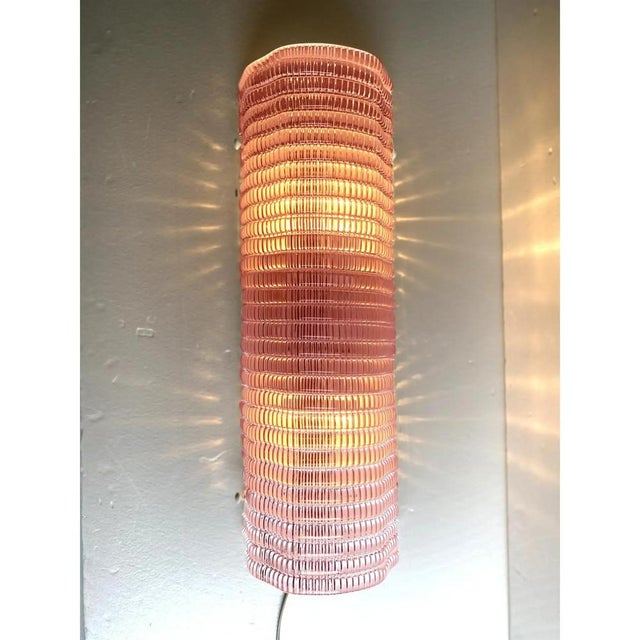 Glass Diamanted Pink Rectangular Murano Glass Wall Lights by Simoeng, Set of 2 For Sale - Image 7 of 9