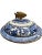 Chinese Late 20th Century Maitland-Smith Blue and White Octagonal Jar With Brass Fish Lid For Sale - Image 3 of 10