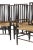 Dessin Fournir Set of 8 Elegant Bespoke Ebonized Wood Dining Chairs: Tall Back Dessin Fournir Slat Back Black Hand Rubbed Ebonized Wood With Rush Seats. Set of 8 For Sale - Image 4 of 12