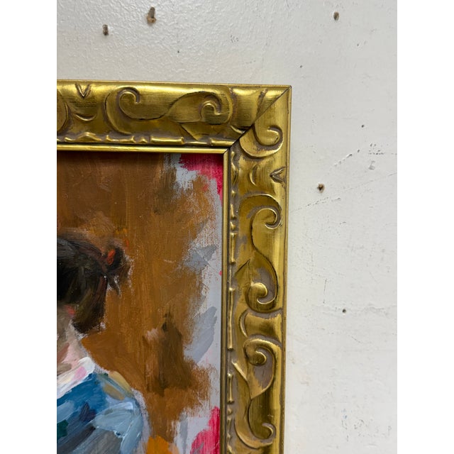 Impressionist Impressionist Reproduction Artwork of Portrait of Young Girl, Framed For Sale - Image 3 of 12