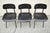 Industrial Industry West Madewell Industrial School Side Chair Black Metal Frame - Set of 3 For Sale - Image 3 of 11