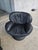 1970s Jaymar Attributed Black Leather Pod Lounge Chairs- A Set For Sale - Image 11 of 12