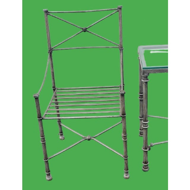 Metal 1970s Giacometti Style Wrought Iron Console Table For Sale - Image 7 of 9