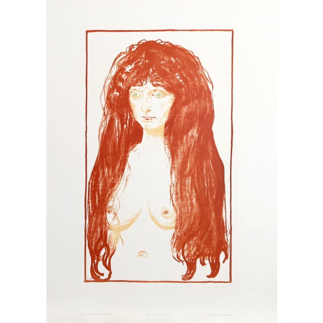 1960s Edvard Munch, the Sin, Poster For Sale - Image 5 of 5