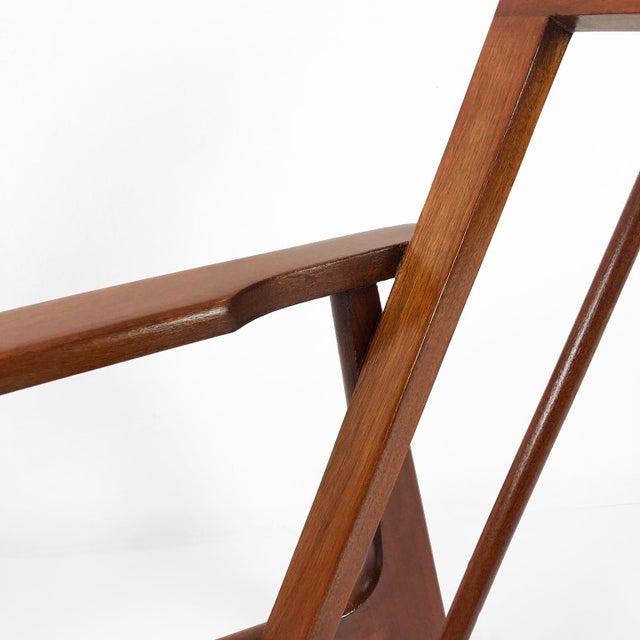 We offer these pair of armchairs in the style of Clara Porset, made in cedar wood and recently restored, circa 1950.