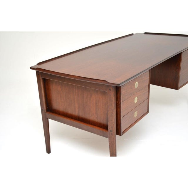 Vintage Danish Executive Desk attributed to Dyrlund, 1960 For Sale - Image 11 of 13