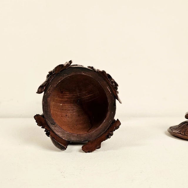 Wood German or Swiss Carving of an Urn, 19th Century For Sale - Image 7 of 11