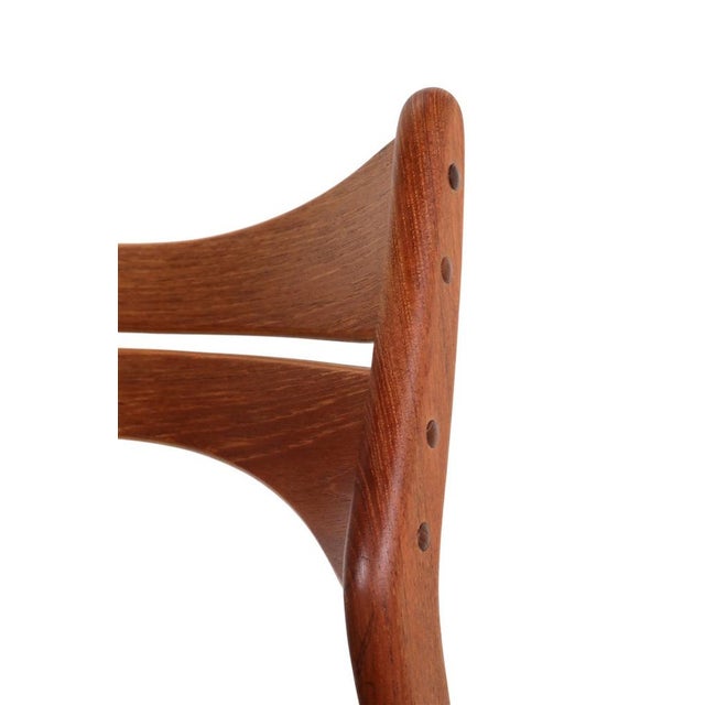 Danish 310 Teak Chair with Black Leather by Erik Buck for Aco Møbler, 1960s For Sale - Image 9 of 17